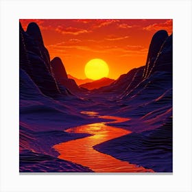 Sunset In The Desert 9 Canvas Print