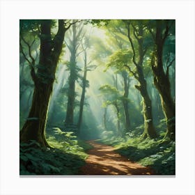 Path In The Forest 4 Canvas Print