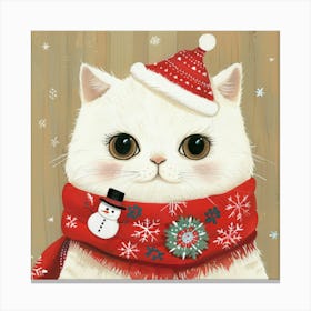 Santa Cat 1 Canvas Print