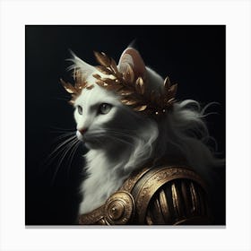 Cat In Armor 1 Canvas Print