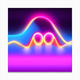 Neon Wave Canvas Print