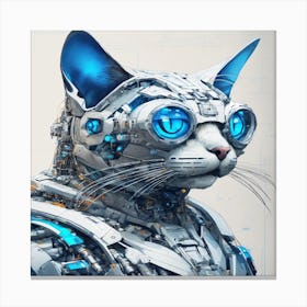 Robot Cat Canvas Print