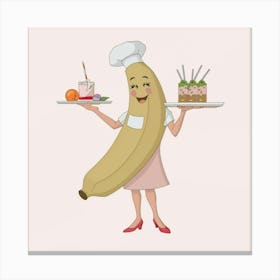 Banana Chef Canvas Print