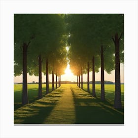 Path Between Trees Canvas Print
