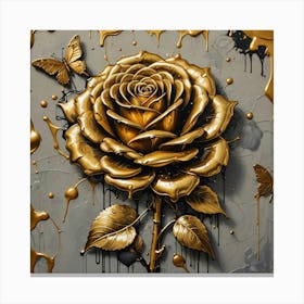 Gold Rose Canvas Print