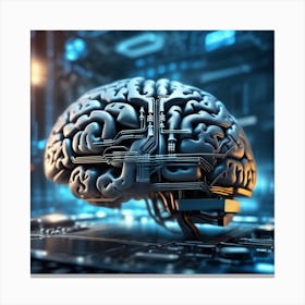 Artificial Intelligence Brain 40 Canvas Print