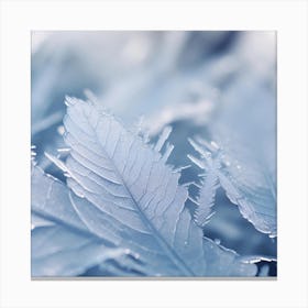 Frosty Leaves 6 Canvas Print