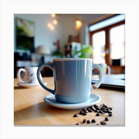Coffee Cup On A Table 1 Canvas Print