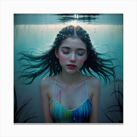 Underwater Girl Canvas Print