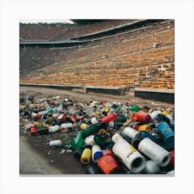 Stadium Trash 1 Canvas Print