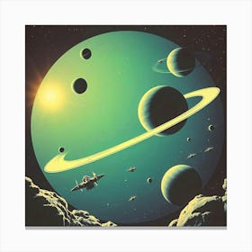 Retro Futuristic Elements,Retro Futuristic Background,Retro Futuristic Templates (109) Canvas Print