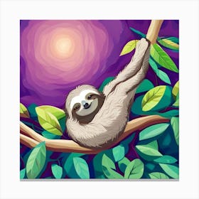 Cute Sloth Canvas Print