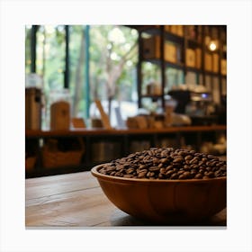 Coffee Beans In A Bowl Canvas Print