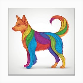 Rainbow Dog Canvas Print