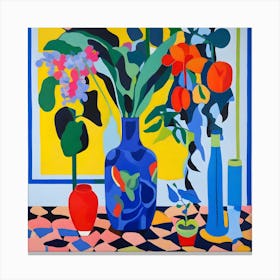 'Blue Vase' Abstract Canvas Print