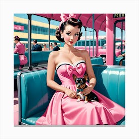 50s Woman Canvas Print