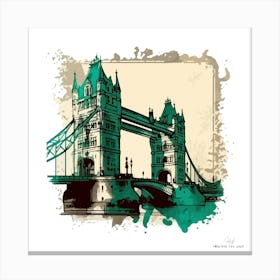 Tower Bridge London.A fine artistic print that decorates the place.5 Canvas Print