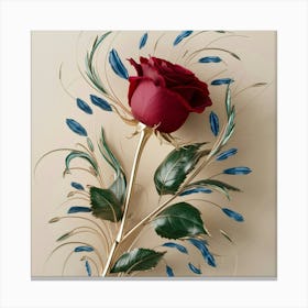 Beauty And The Beast Rose Canvas Print