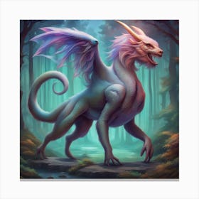 Dragon In The Woods Canvas Print