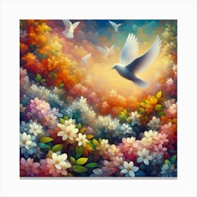 white bird18 Canvas Print