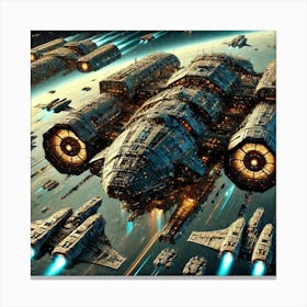 Astral Leviathan Carriers Converted Canvas Print