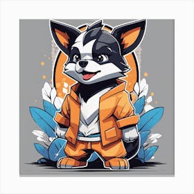 Cute Cartoon Dog Goku (14) Canvas Print
