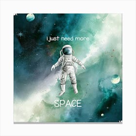 Space Watercolor Painting Canvas Print