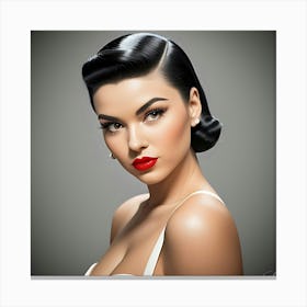 Pin Up Girl - The Look Canvas Print