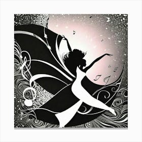 Black And White Fairy Canvas Print