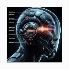 Futuristic Head 1 Canvas Print