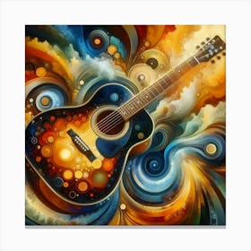 Abstracted Guitar Music Canvas Print