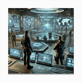 A Detailed Futuristic Scene Depicting The Asterian Converted 1 Canvas Print