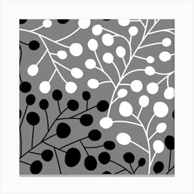 Abstract Nature Black White Canvas Print