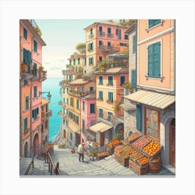 A quiet village street 2 Canvas Print