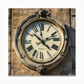 Clock On The Wall Canvas Print