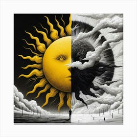 Sun And The Moon Canvas Print