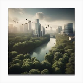 Rainforest urban cities 02 Canvas Print