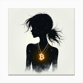 Bitcoin Girl Canvas Print