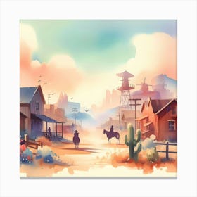 Western Town Canvas Print