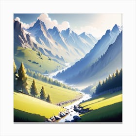 Landscape Painting 121 Canvas Print