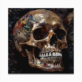 Gold Skull 2 Canvas Print