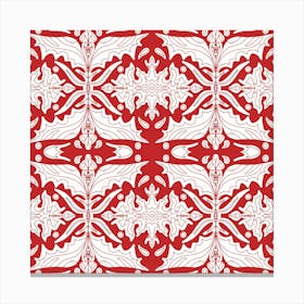 Red And White Pattern 1 Canvas Print