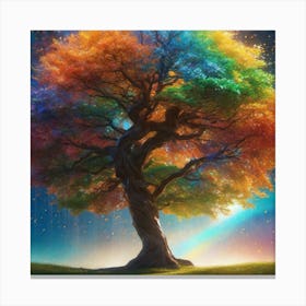 Rainbow Tree 9 Canvas Print