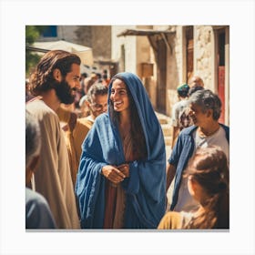 Jesus And His Disciples Canvas Print