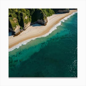 Aerial View Of A Beach 1 Canvas Print