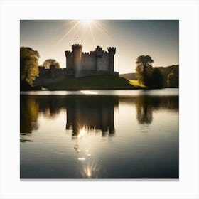 Castle on lake Canvas Print