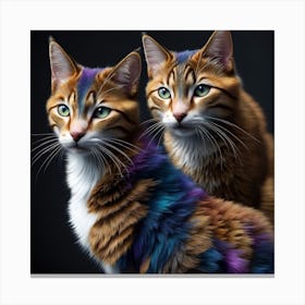 Two Tabby Cats Canvas Print