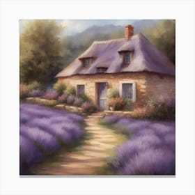 Lavender Cottage 1 Canvas Print