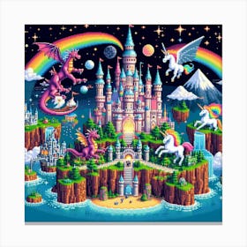 8-bit magical kingdom 3 Canvas Print