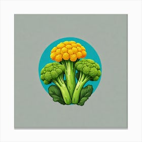 Florets Of Broccoli 34 Canvas Print